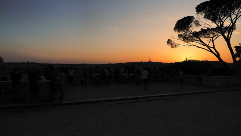 Rome Pincio Terrace Sunset